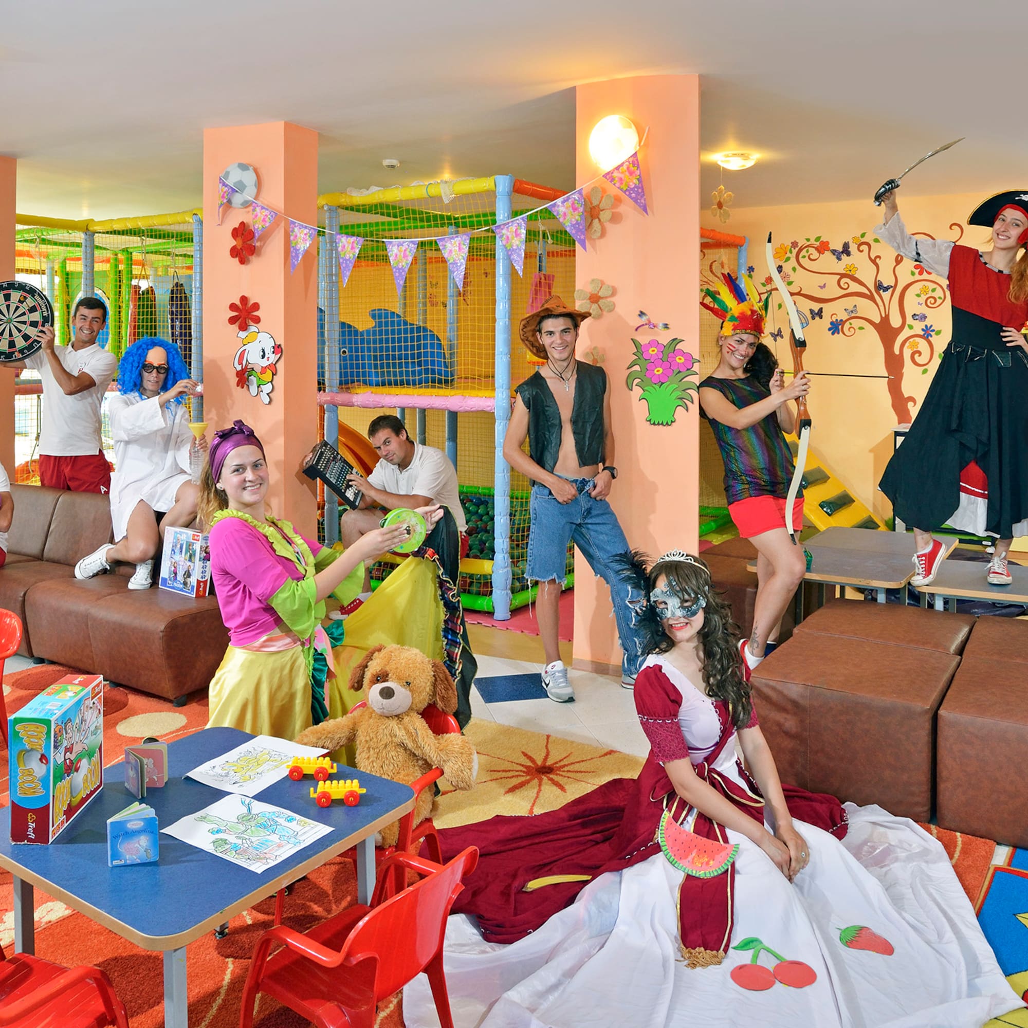 a group of people in clothing