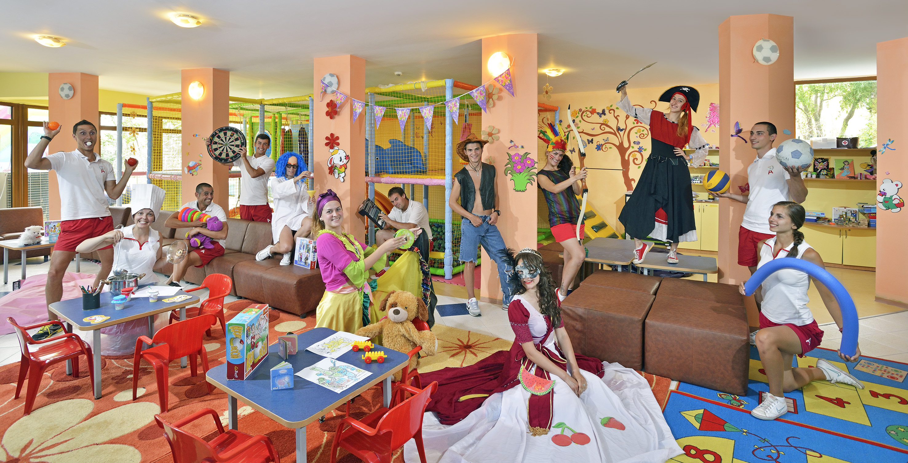 a group of people in clothing