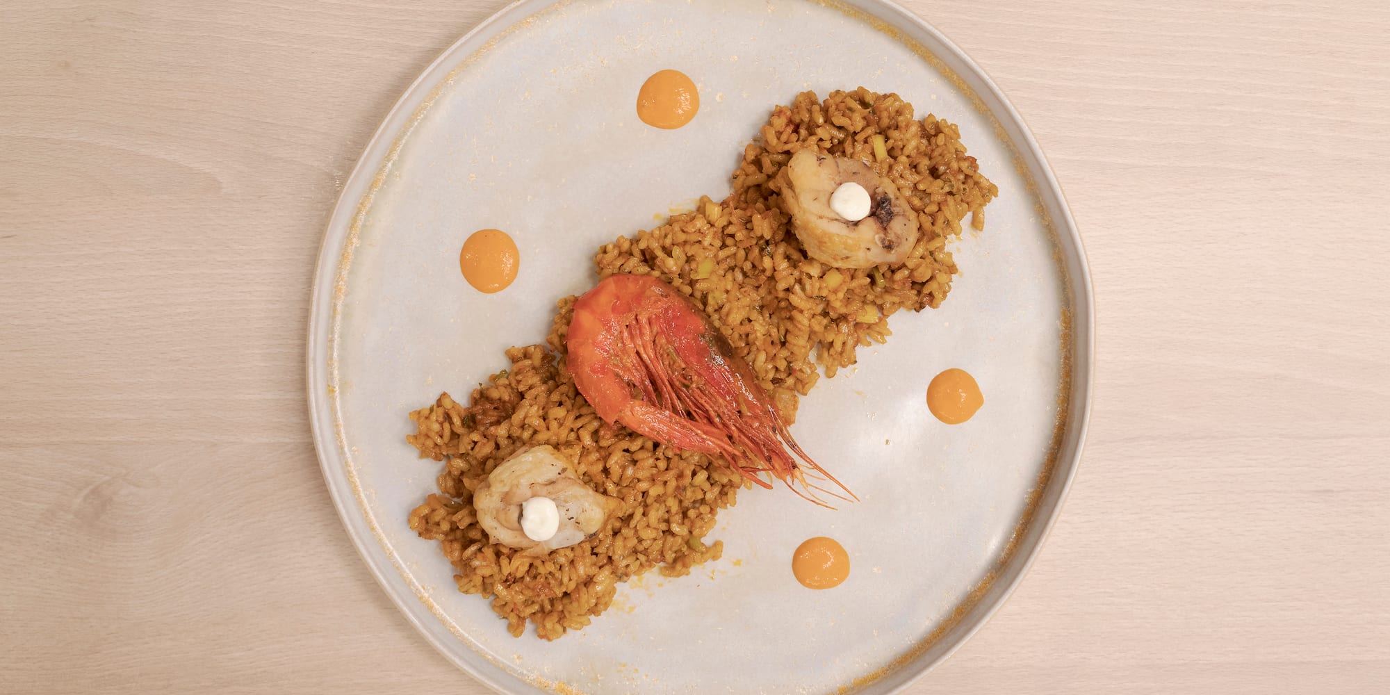 a plate of food on a table