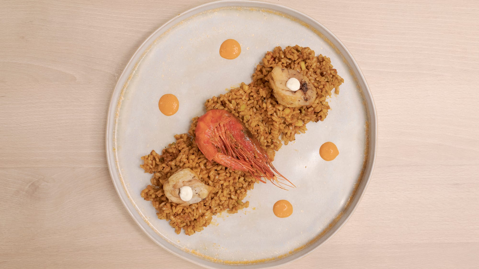 a plate of food on a table