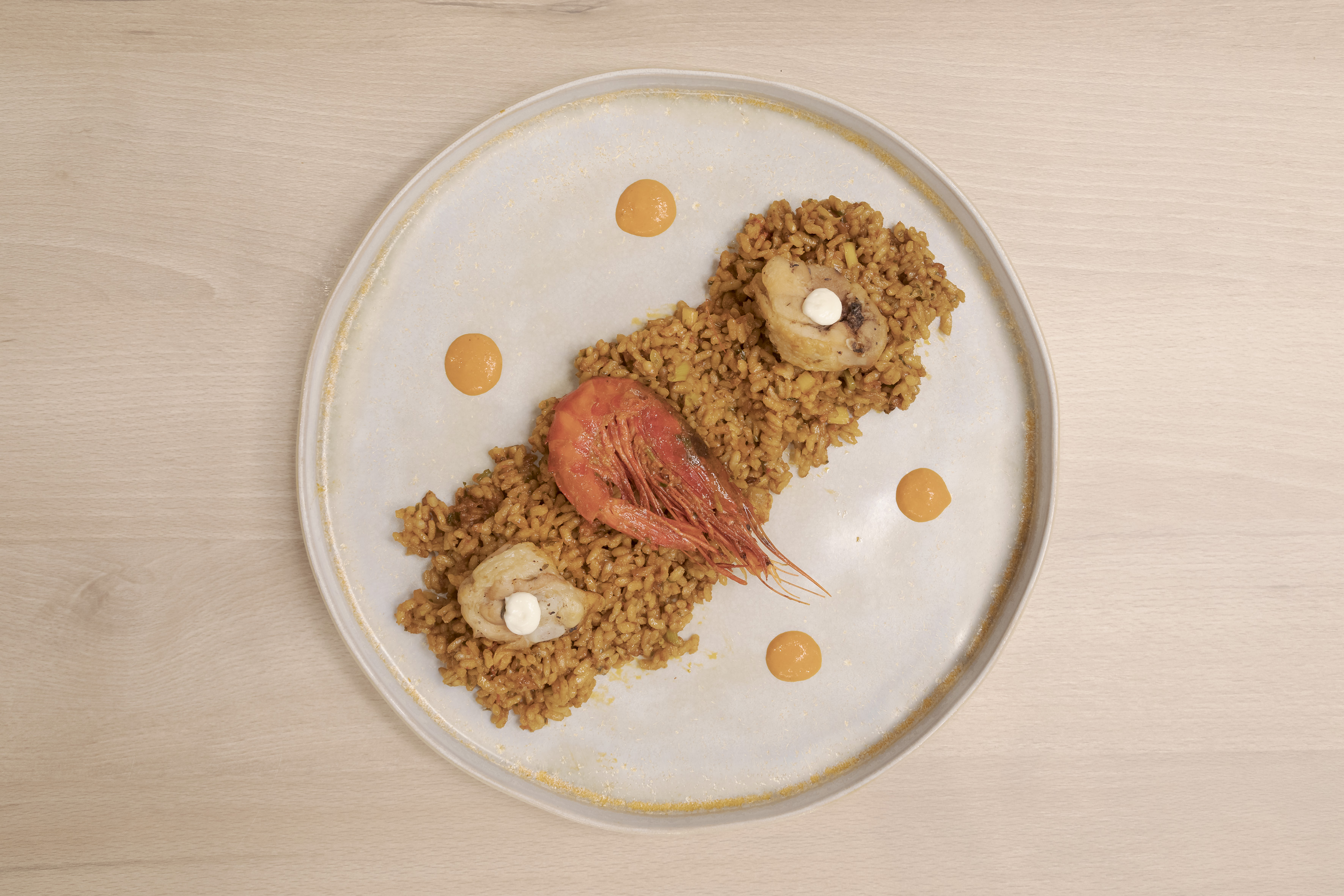 a plate of food on a table