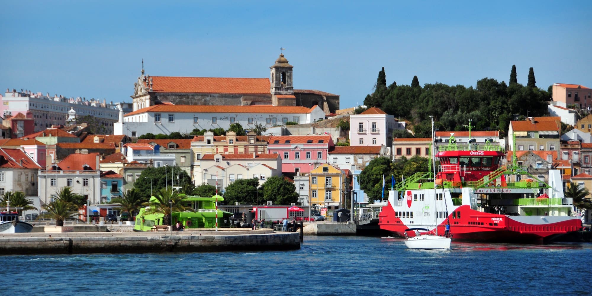 a group of boats on water