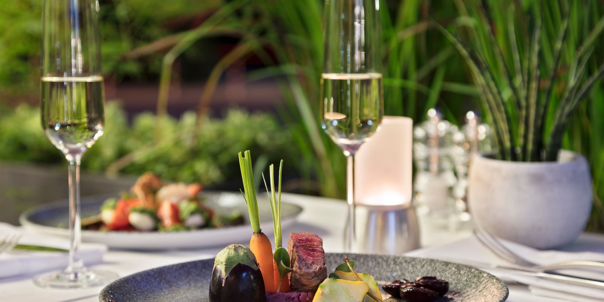 a plate of food on a table