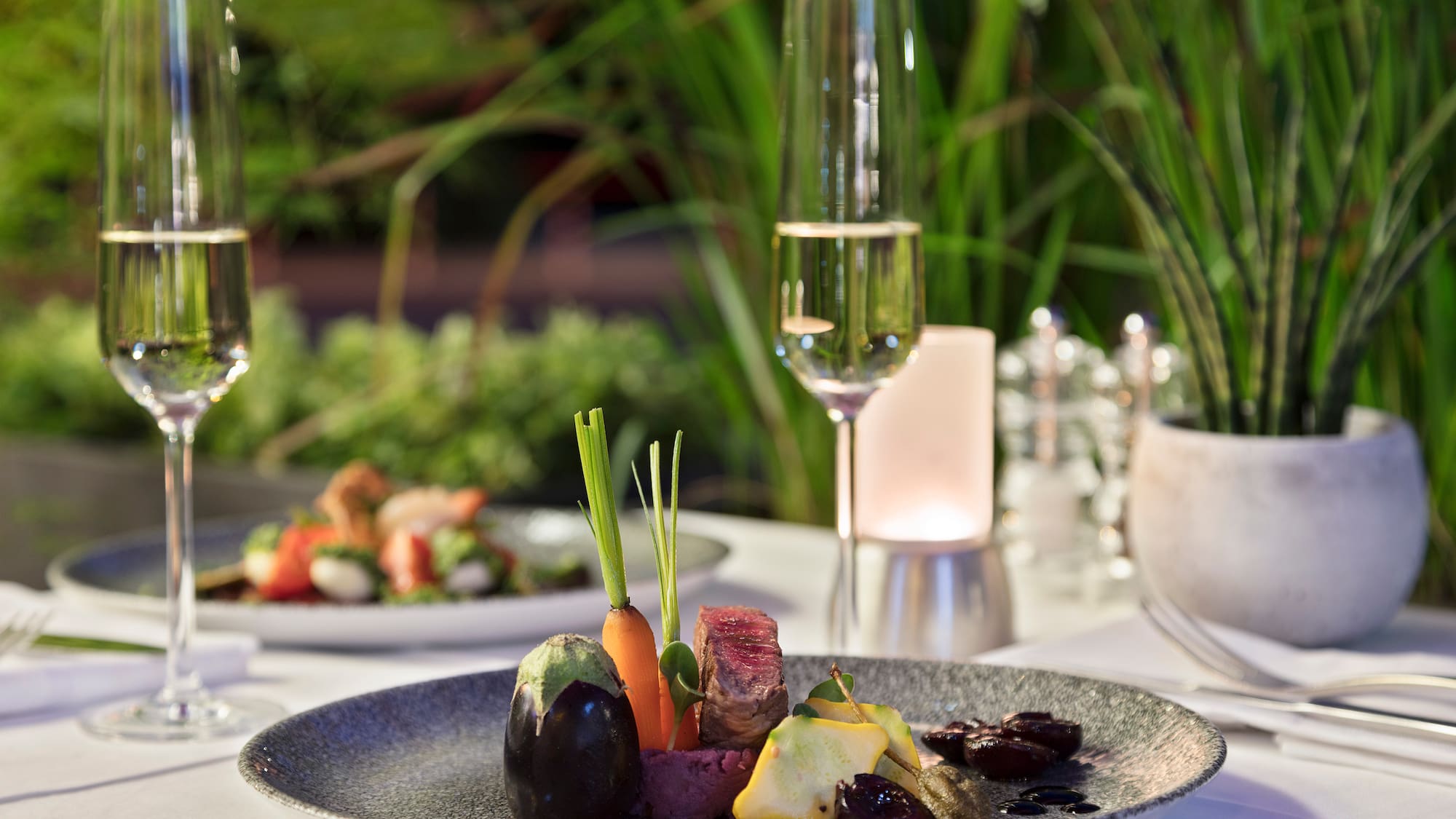 a plate of food on a table