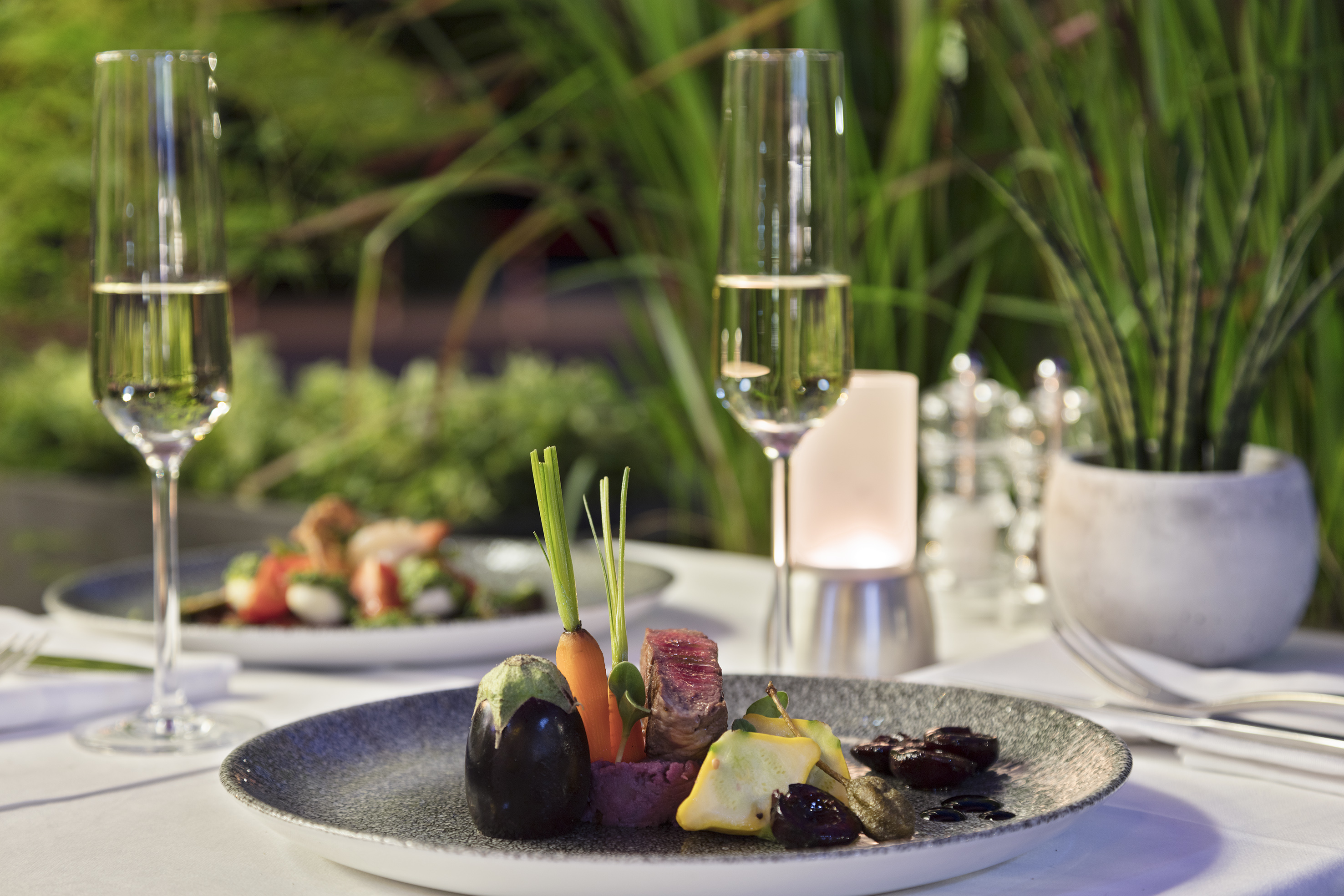 a plate of food on a table