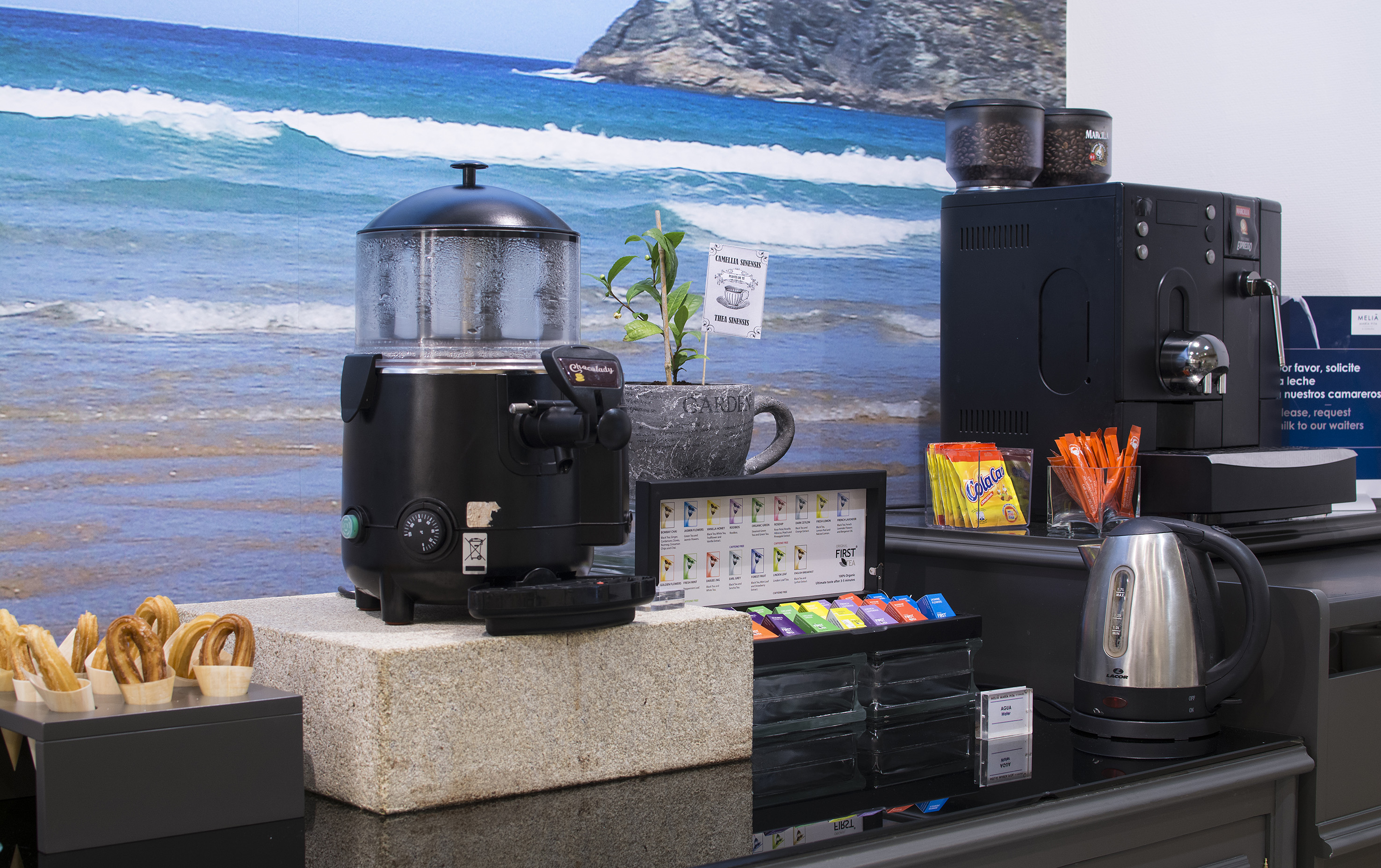 a coffee machine on a counter