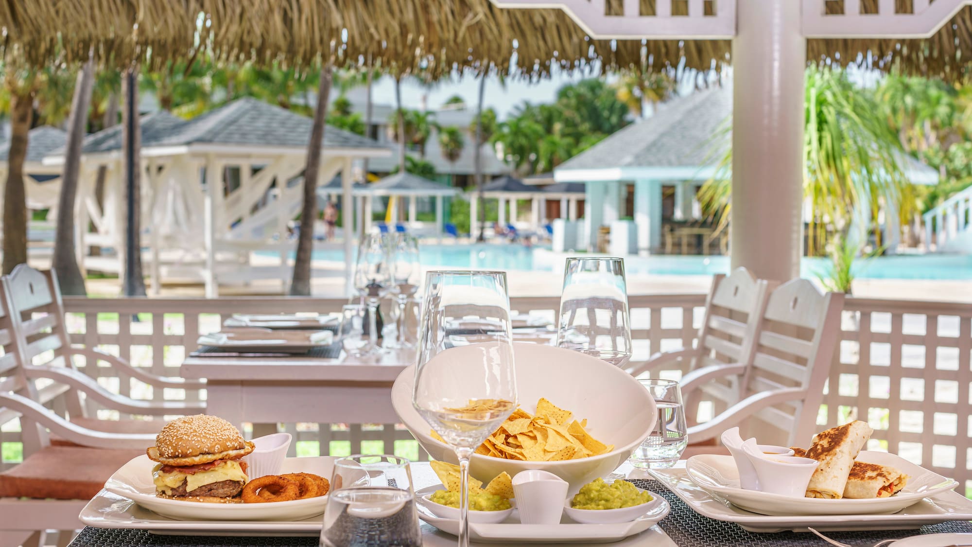 a table with food on it