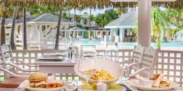 a table with food on it