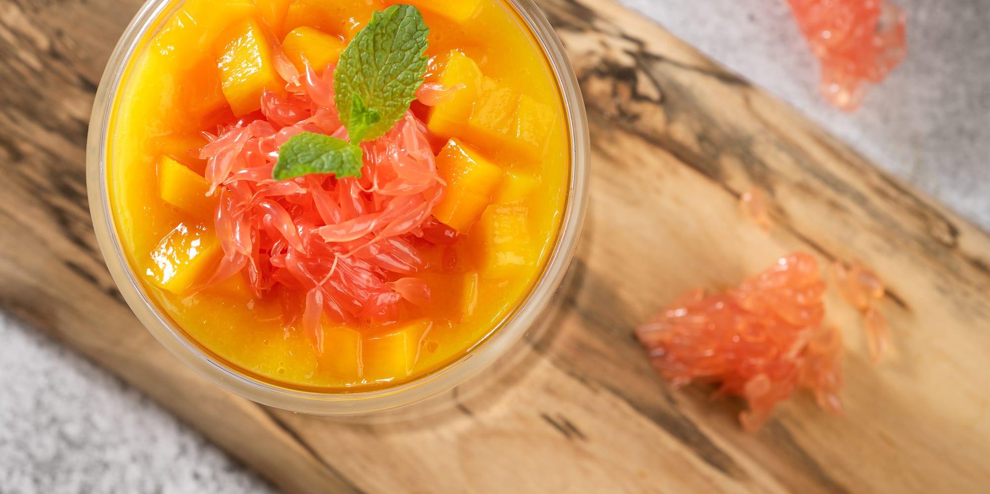 a glass of fruit juice