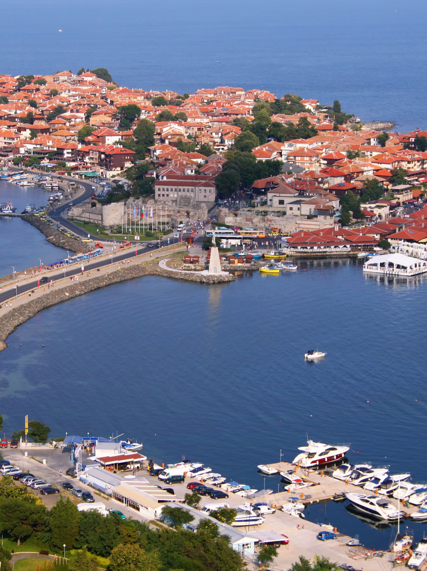 a city on a body of water