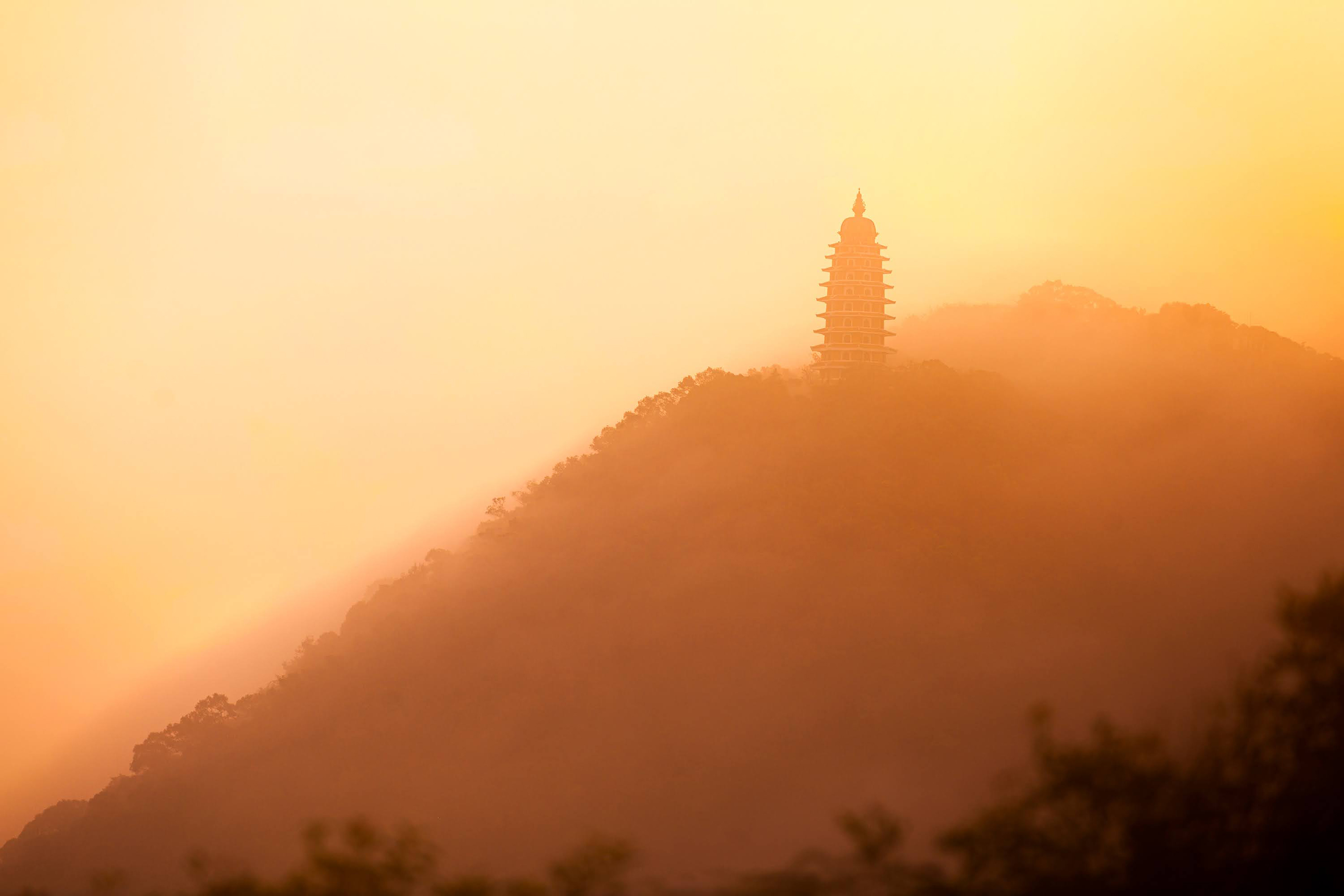 a tower on a hill