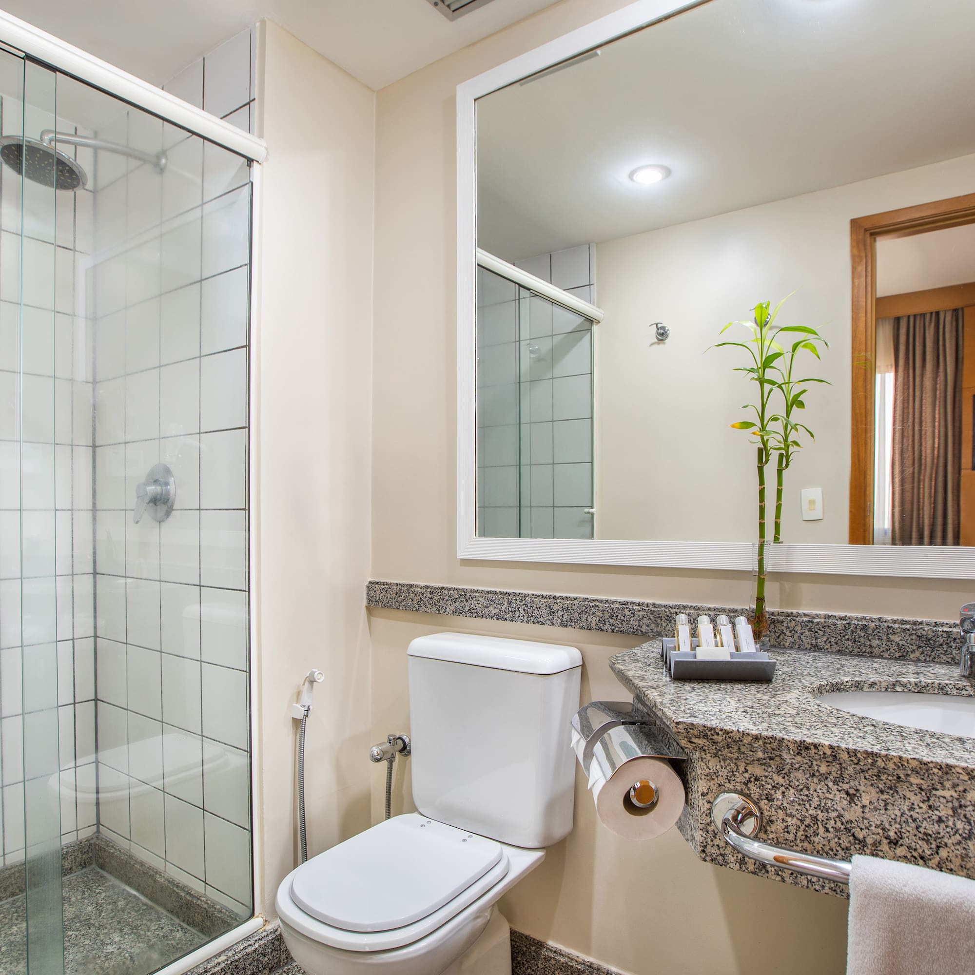 a bathroom with a sink and toilet