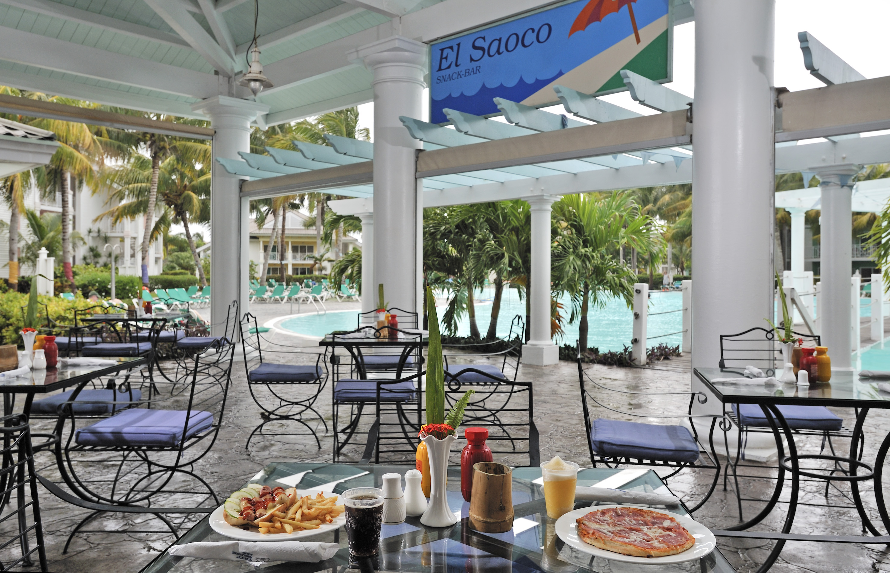 a table with food on it