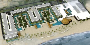 aerial view of a resort