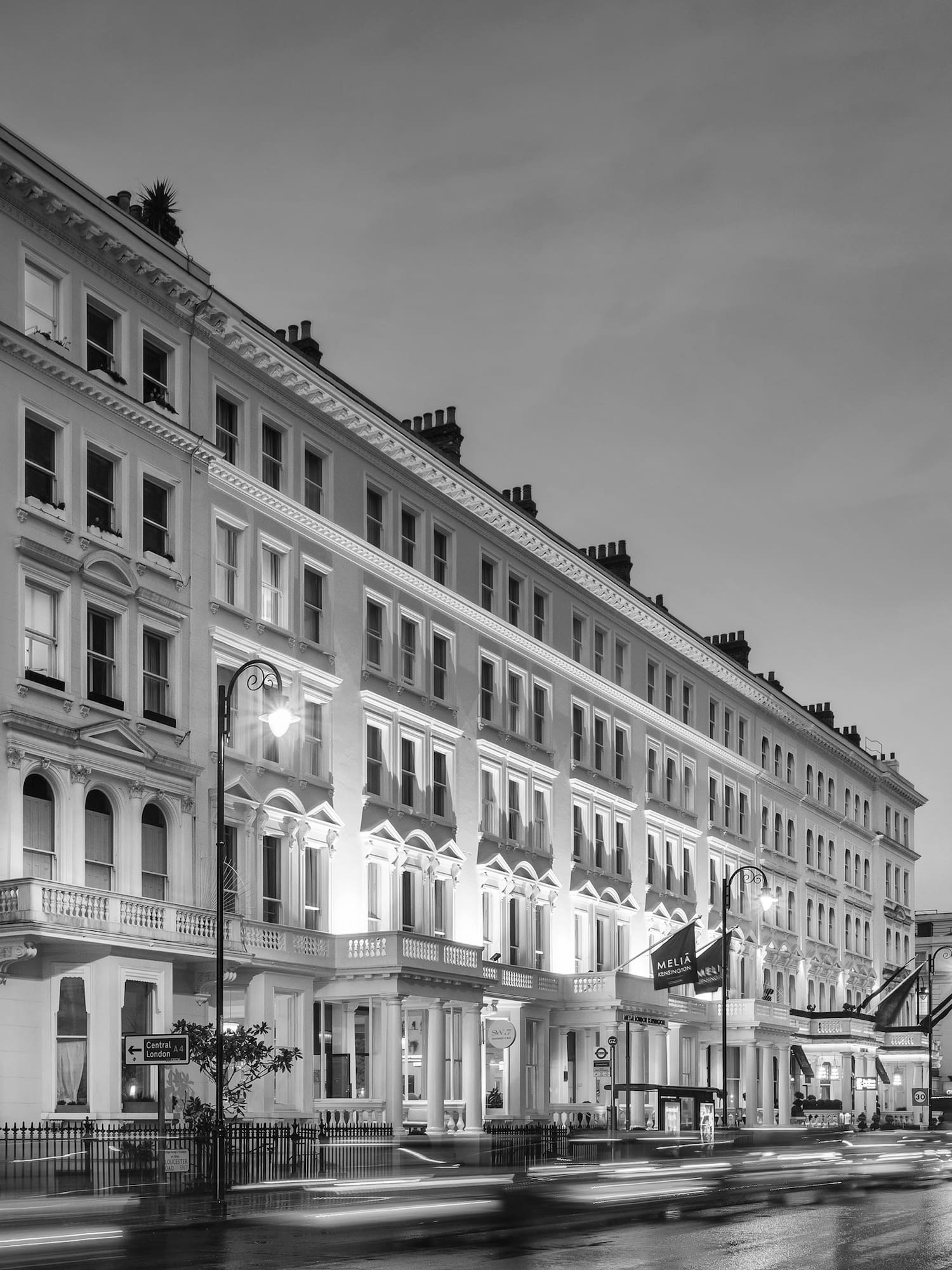 a building with many windows