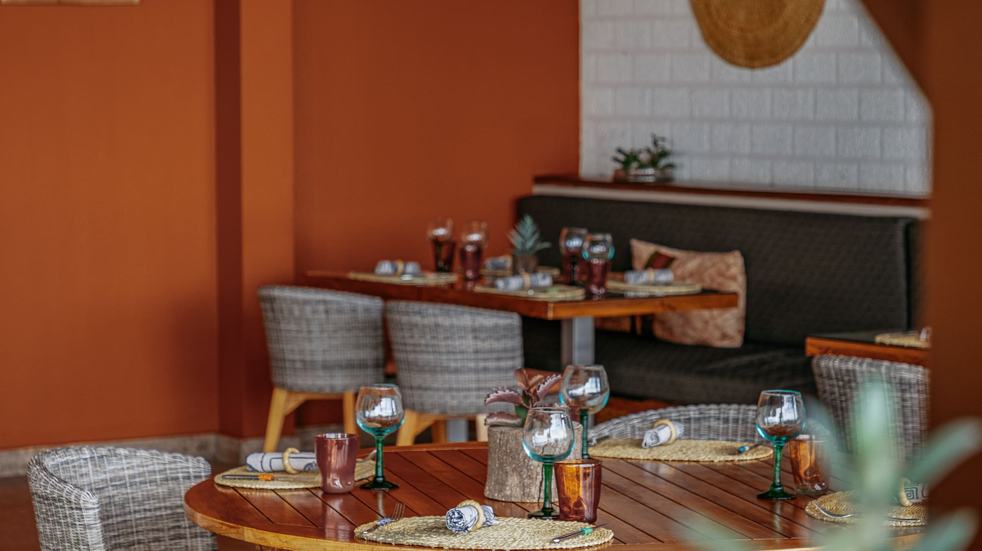 a table set up for a meal