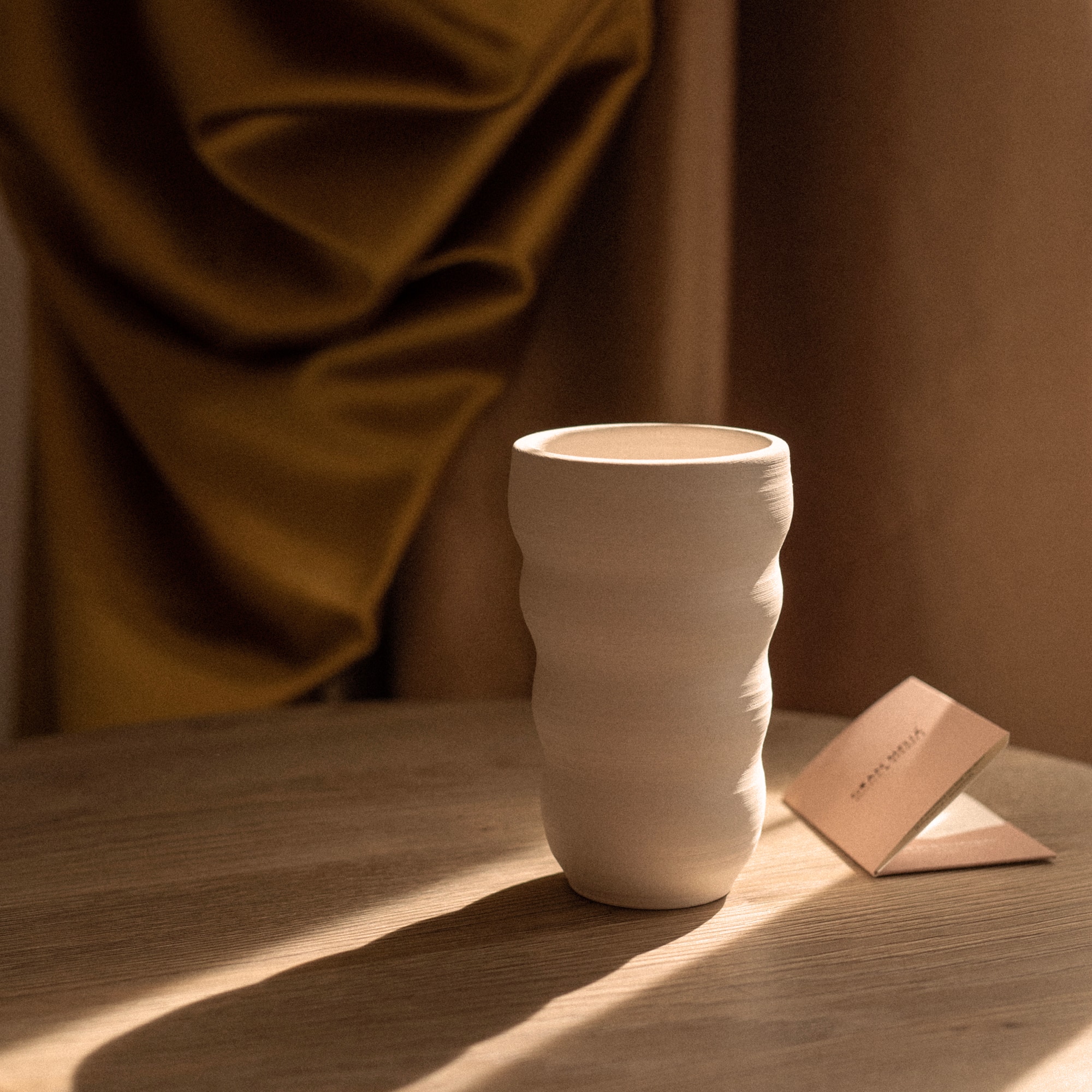 a cup on a table