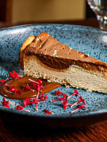 a slice of cake on a plate