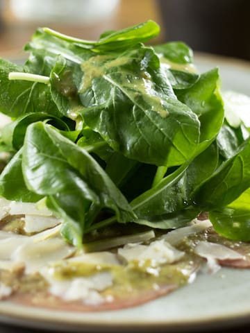 a plate of food on a table