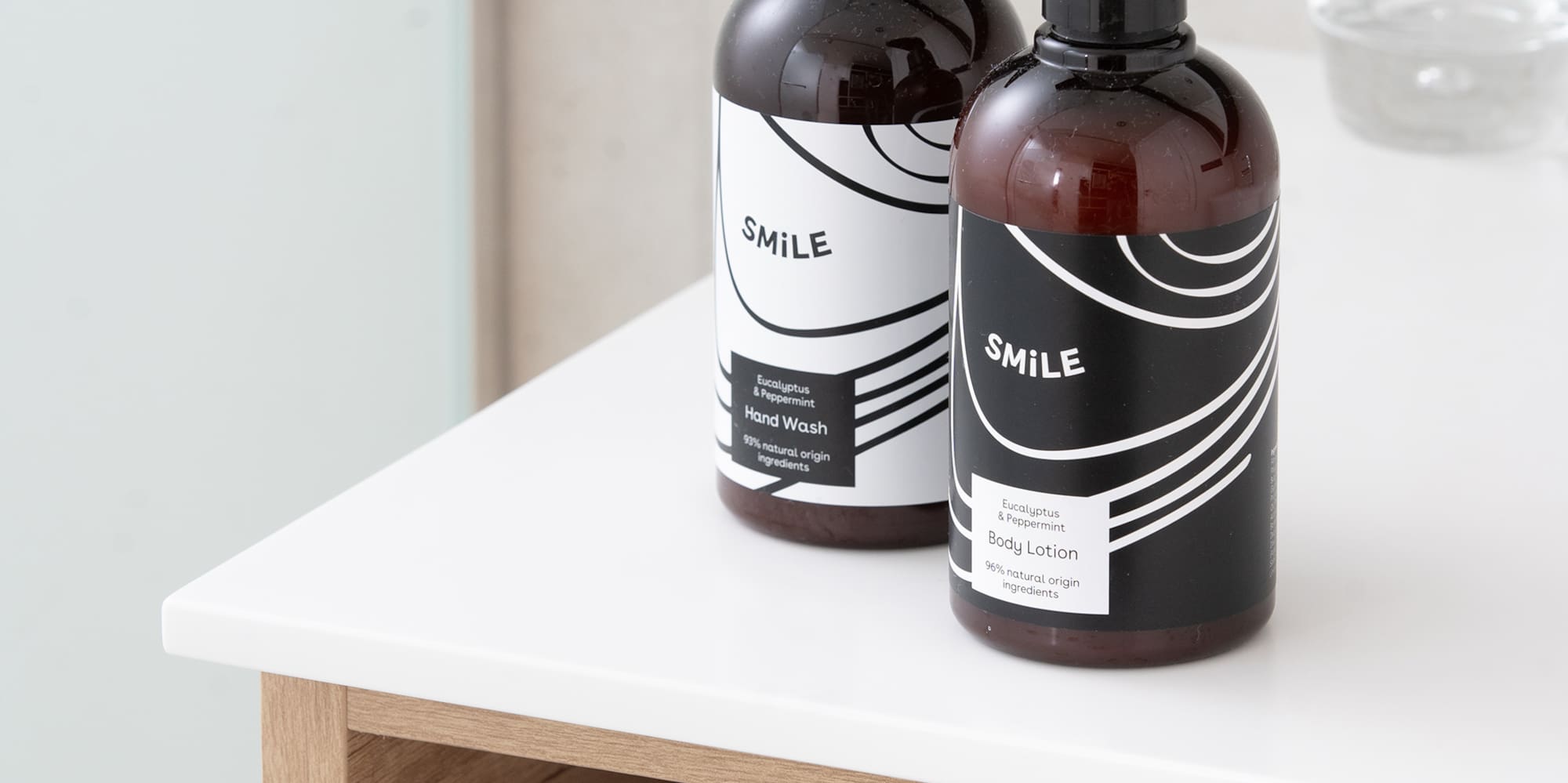 a couple of bottles on a counter