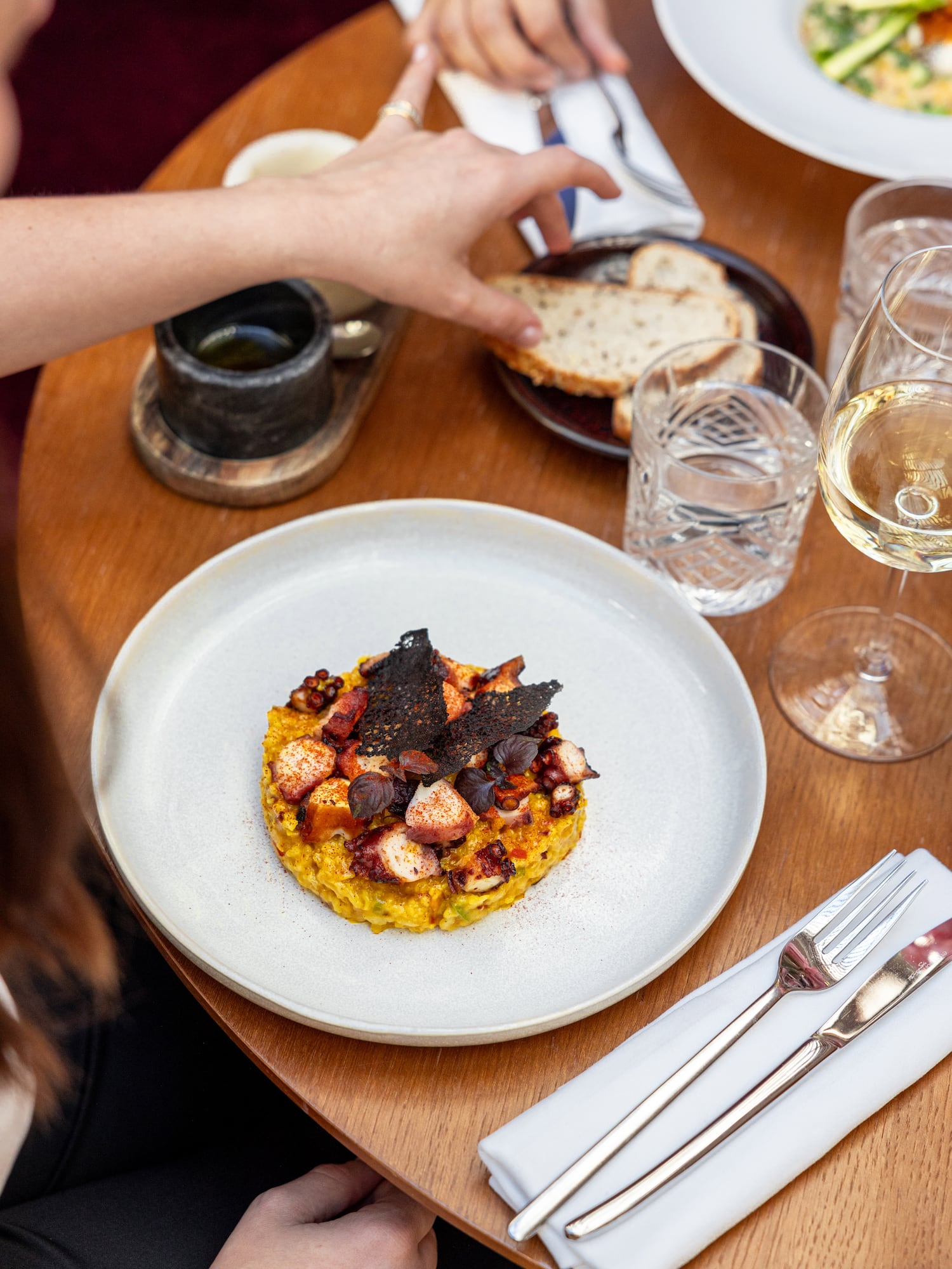 a plate of food on a table