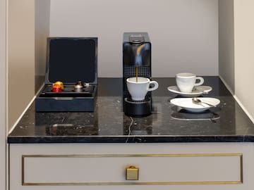 a coffee machine on a counter