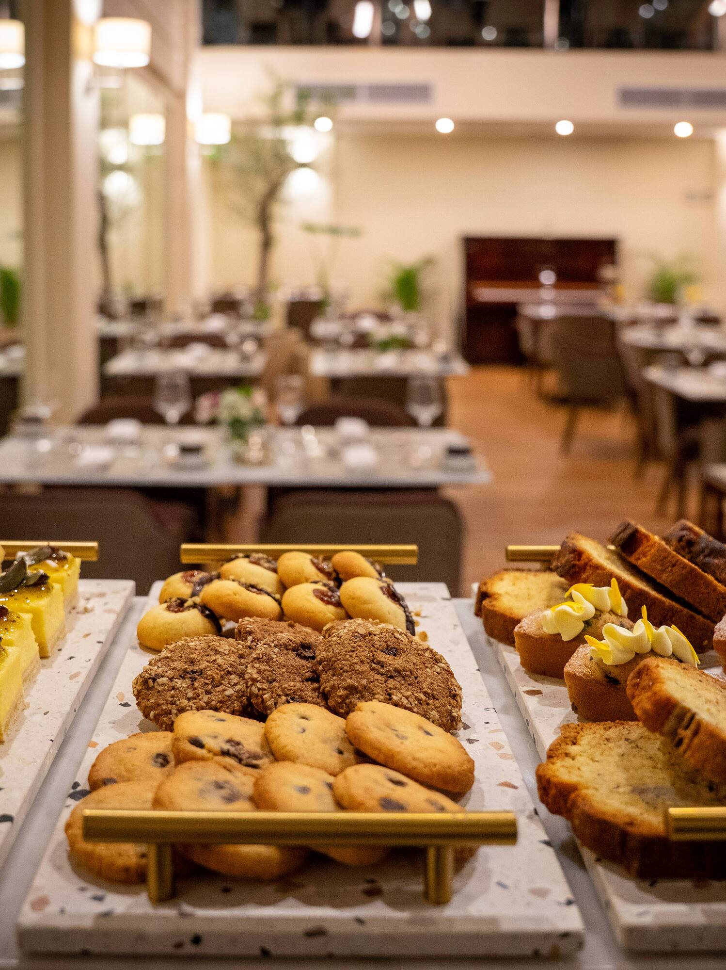 a table with food on it