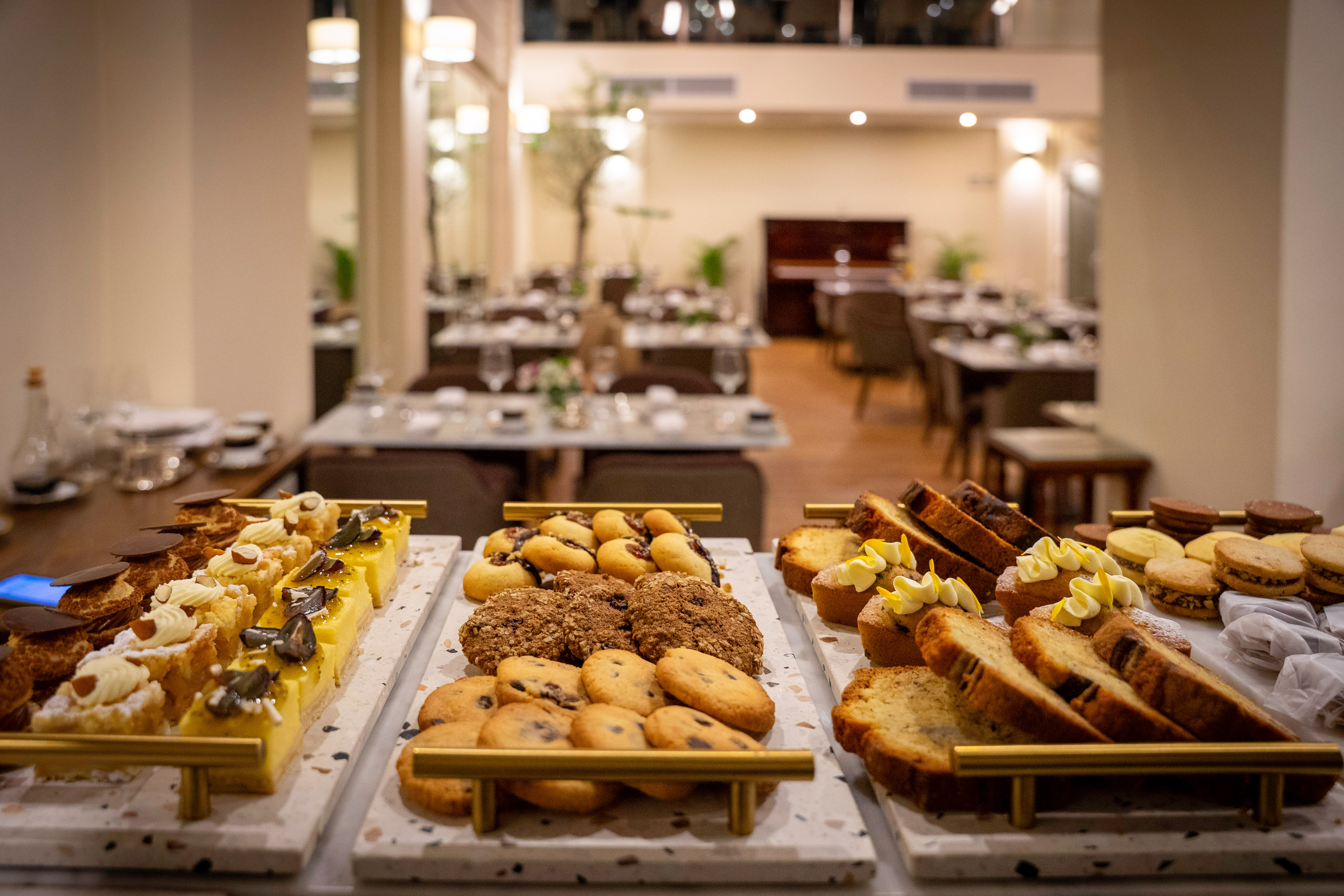 a table with food on it
