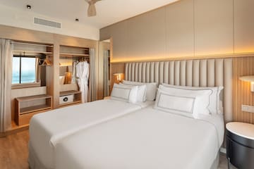 a room with two beds