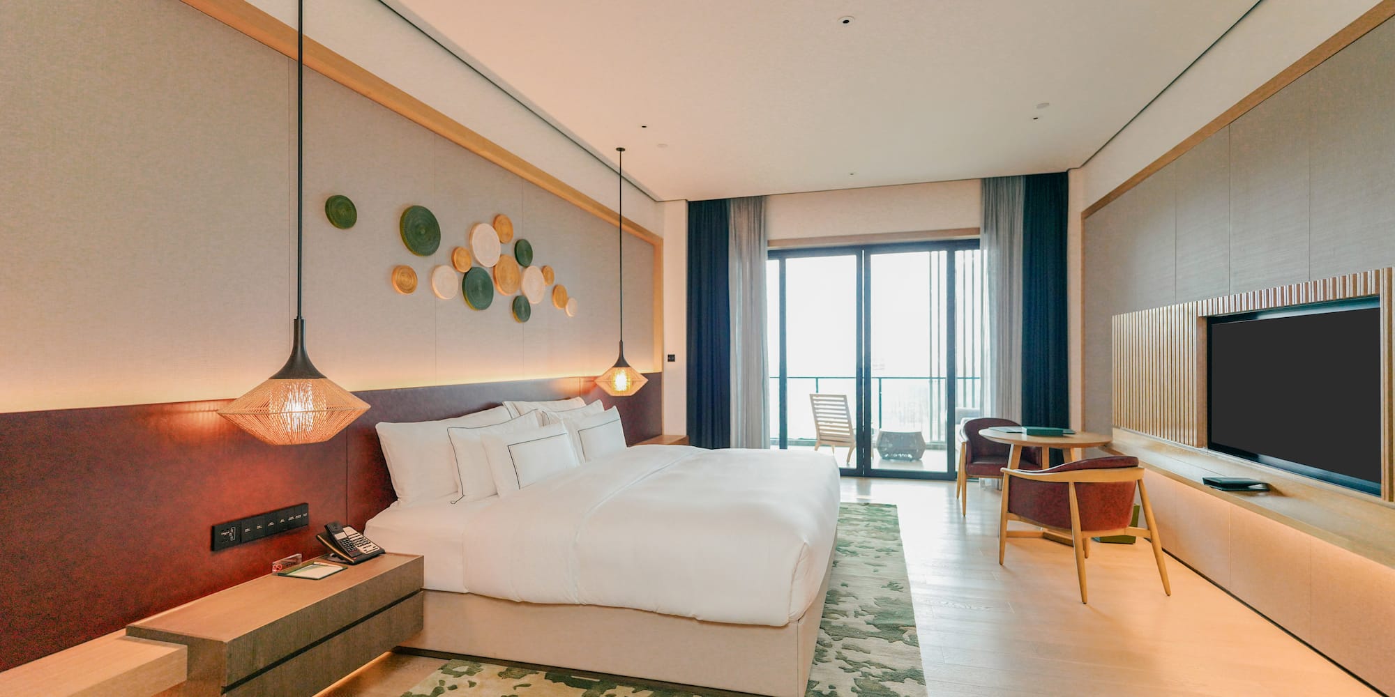 a room with a bed and a chair