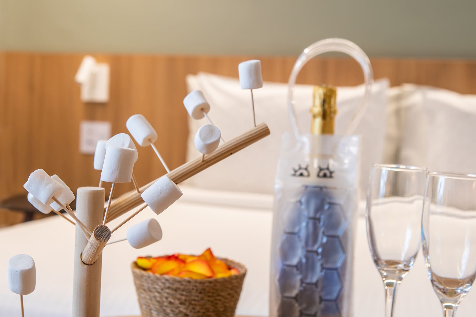 a marshmallow tree on a table