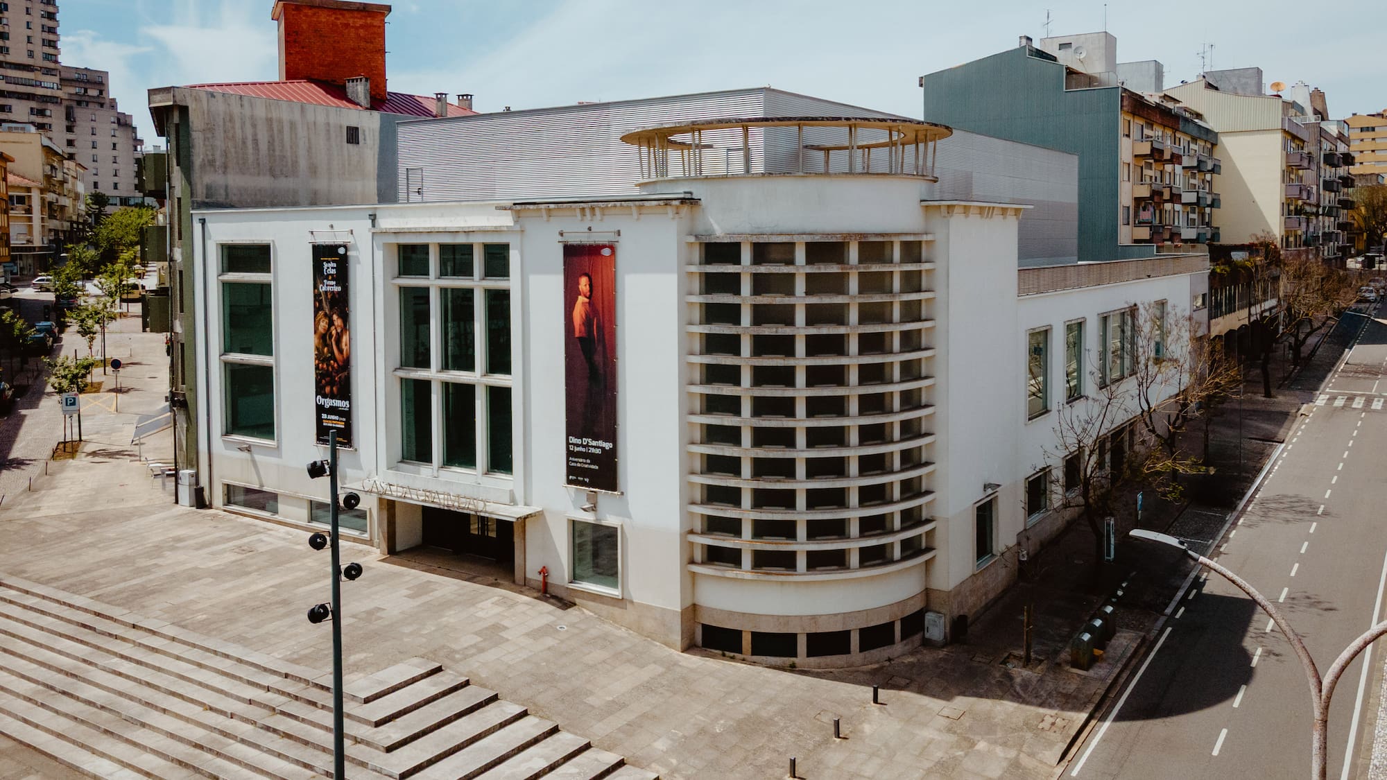 a building with a sign on the side of it