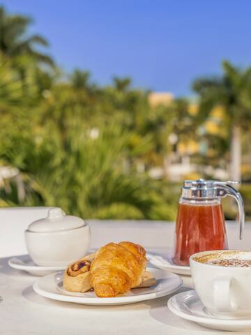 a table with food on it