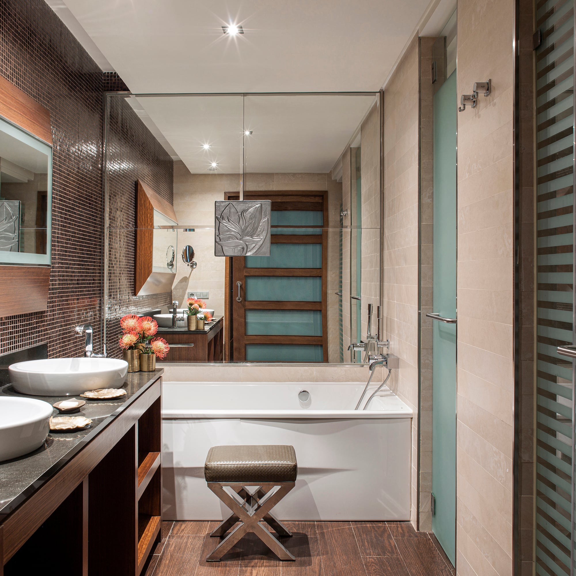 a bathroom with a sink and a bathtub