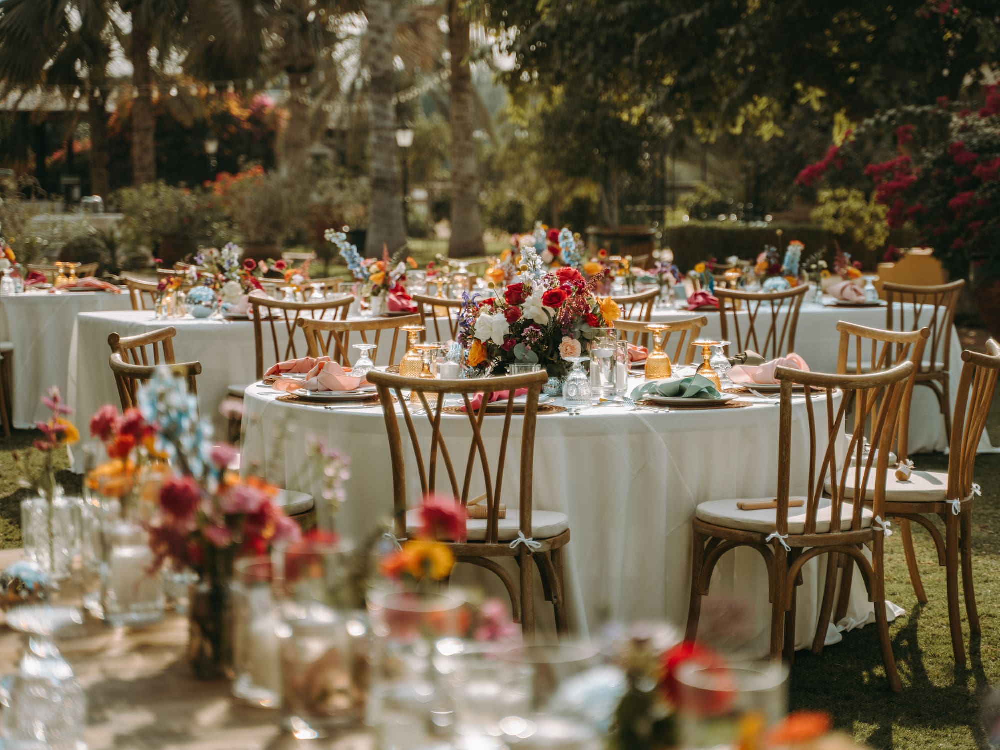 a table set up for a party