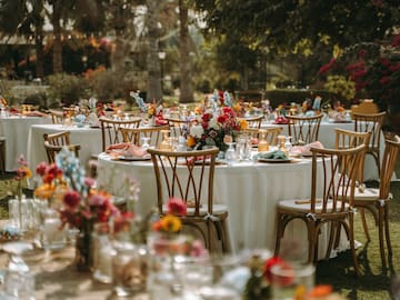 a table set up for a party