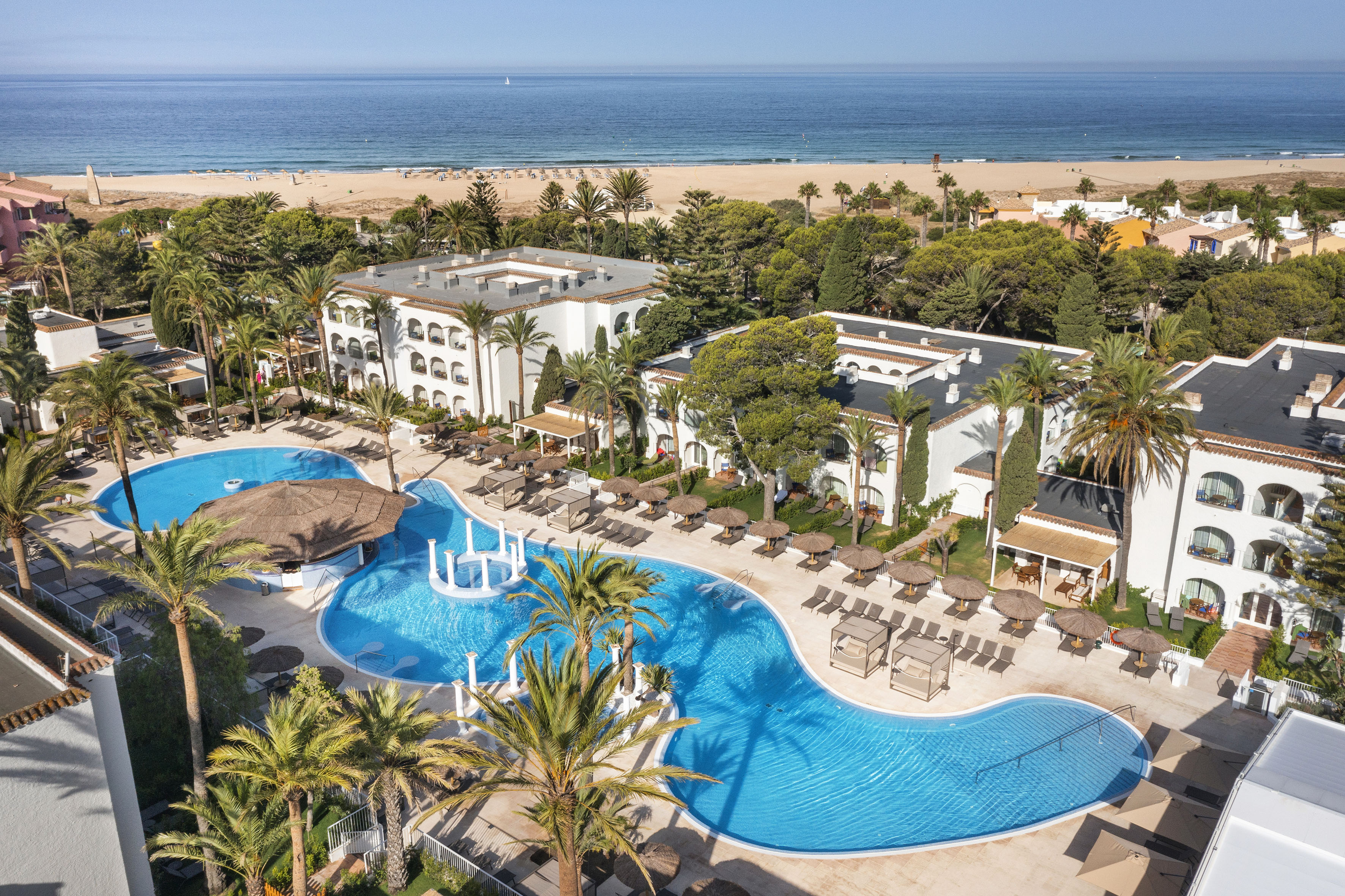 a swimming pool and a beach