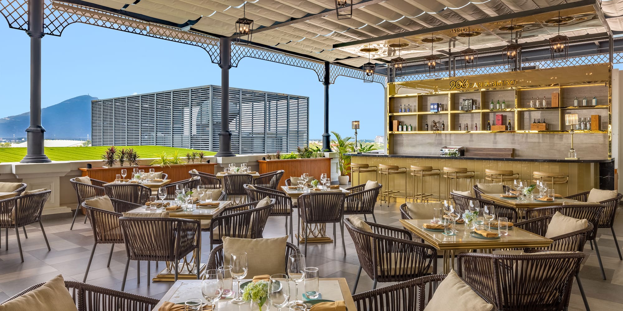 a restaurant with tables and chairs