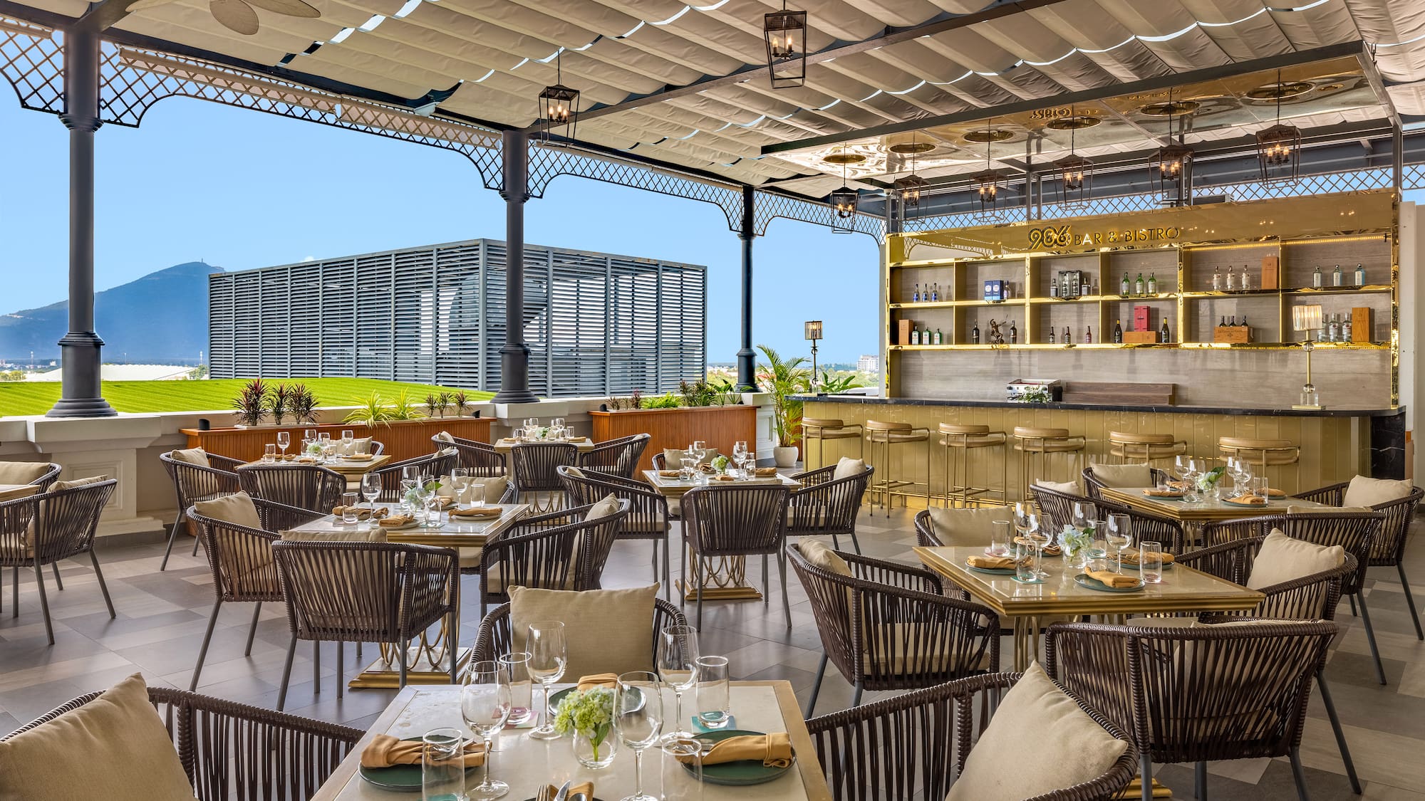a restaurant with tables and chairs