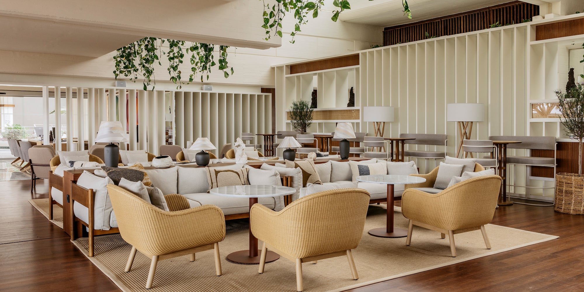 a room with chairs and tables