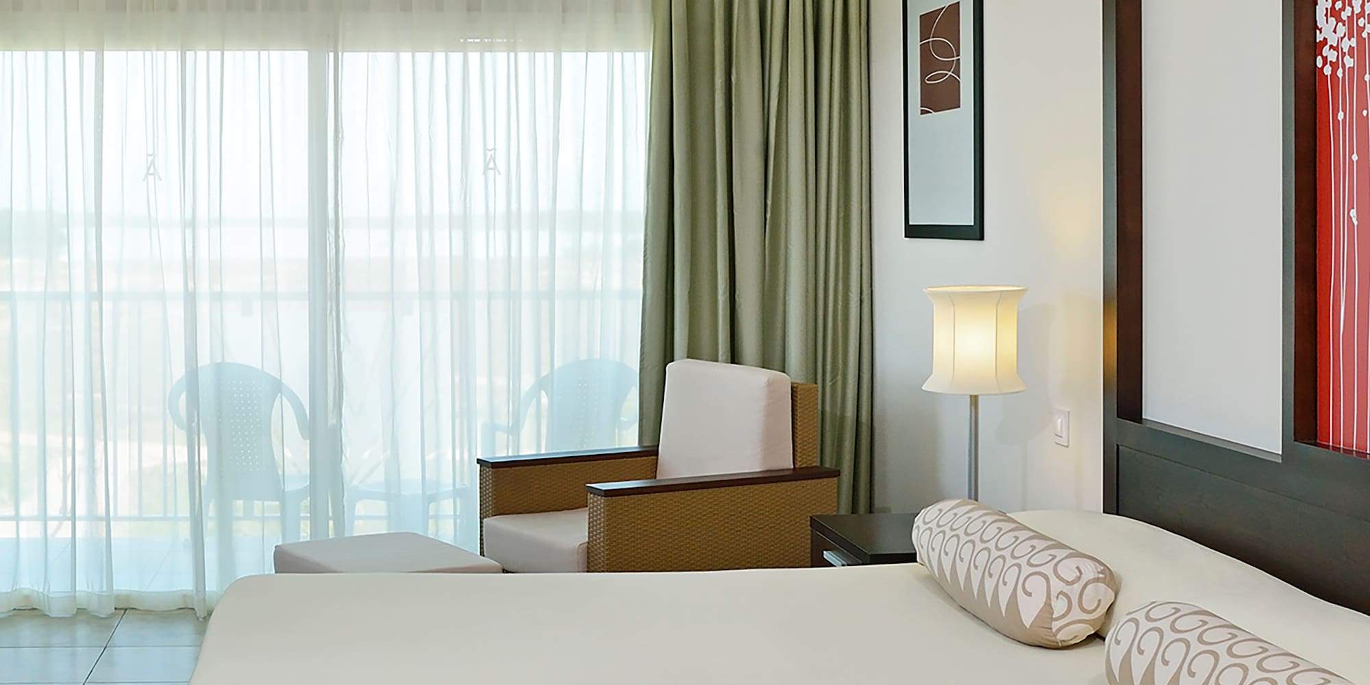 a bed with towels on it