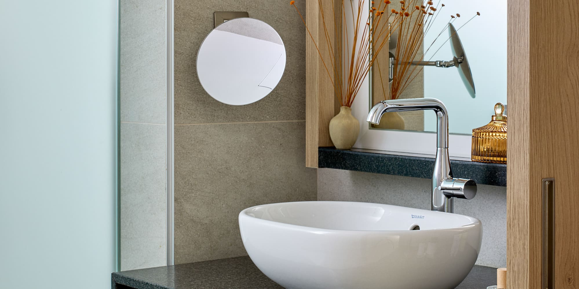 a sink in a bathroom