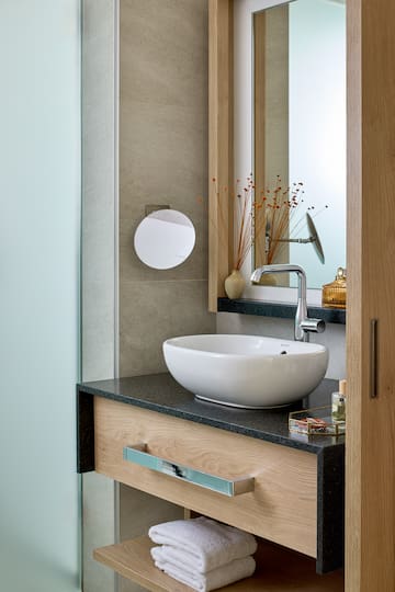 a sink in a bathroom