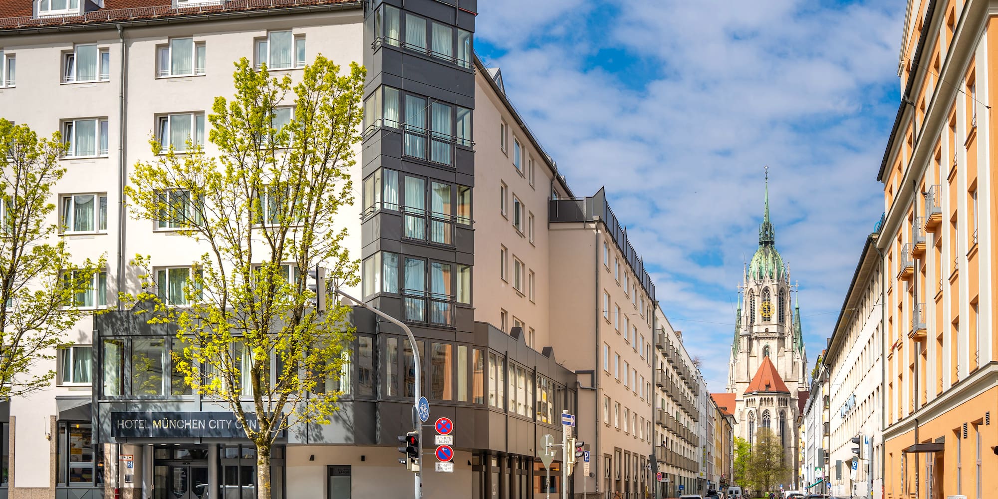 a street with cars parked on it