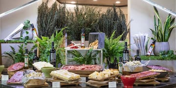 a table with food on it