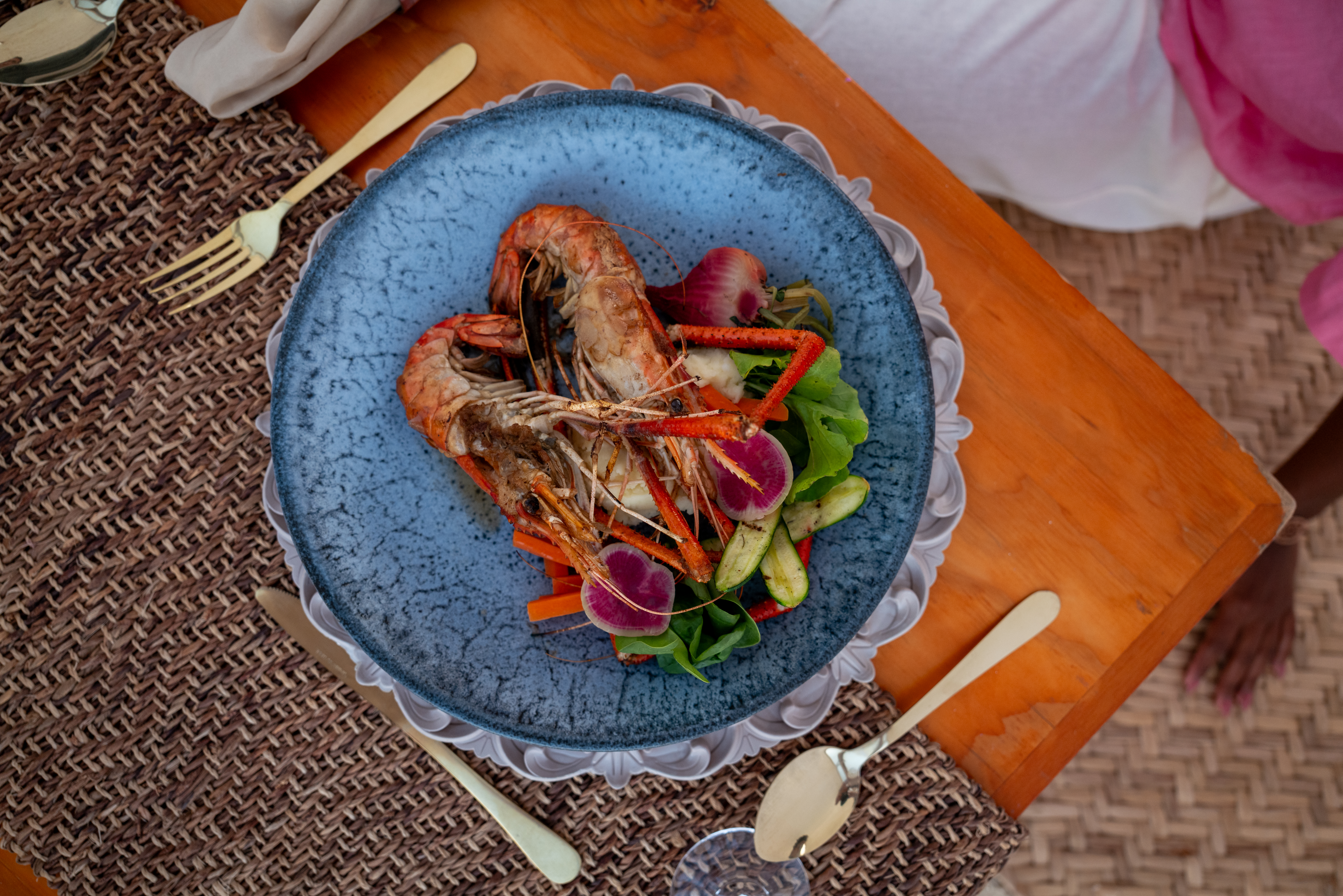 a plate of food on a table
