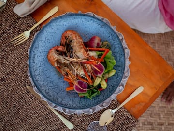 a plate of food on a table