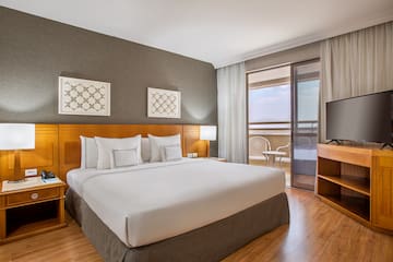 a bed in a room
