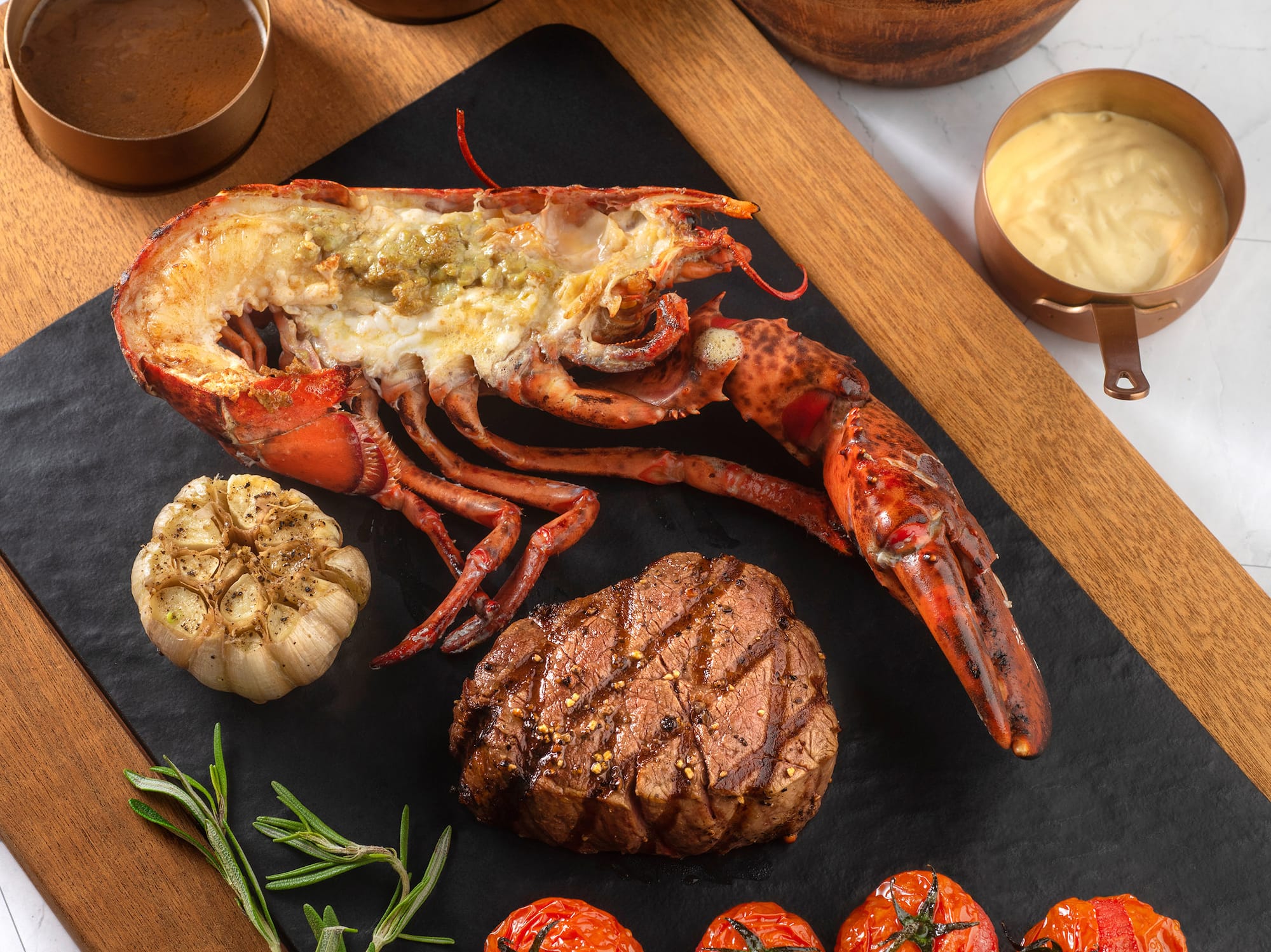 a plate of food on a table