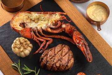 a plate of food on a table